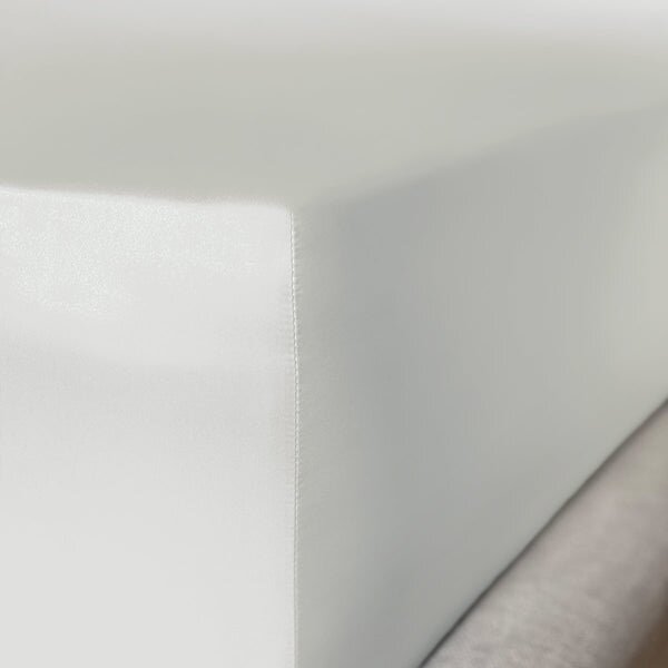 Mayfairsilk Oyster Grey Pure Silk Fitted Sheet - UK Single (35cm Deep)