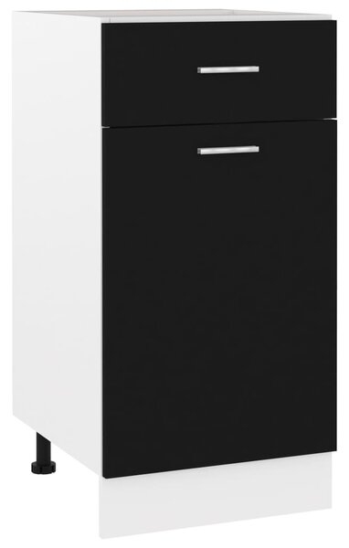 Drawer Bottom Cabinet Black 40x46x81.5 cm Engineered Wood