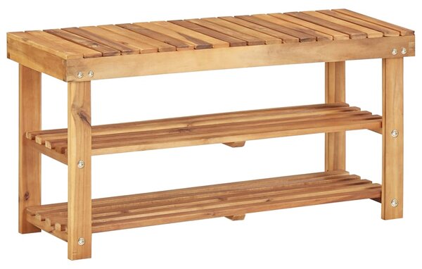 Shoe Rack 90x32x46 cm Solid Acacia Wood