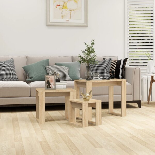 Nesting Tables 3 pcs Sonoma Oak Engineered Wood