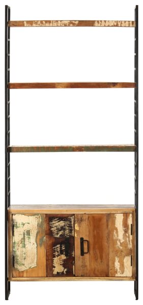 4-Tier Bookcase 80x30x180 cm Solid Reclaimed Wood