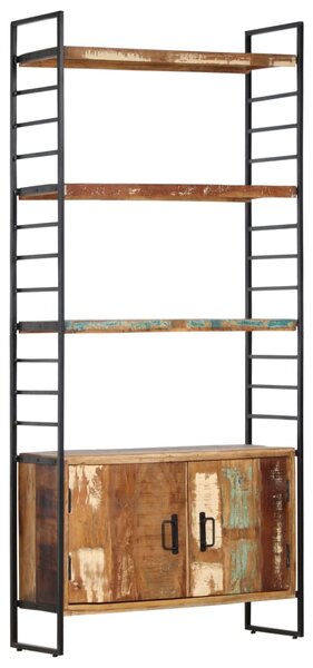 4-Tier Bookcase 80x30x180 cm Solid Reclaimed Wood