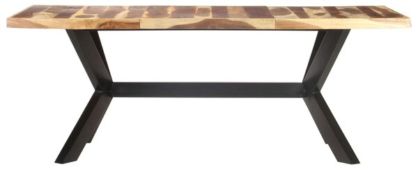 Dining Table 200x100x75 cm Solid Wood with Honey Finish