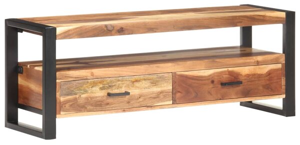 TV Cabinet 120x35x45 cm Solid Wood with Honey Finish