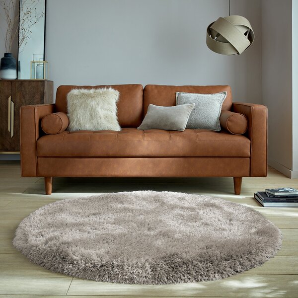 Jewel Shaggy Circle Rug Jewel Natural