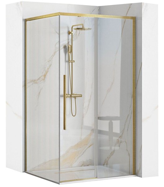 Shower enclosure SOLAR GOLD Brush 90x90