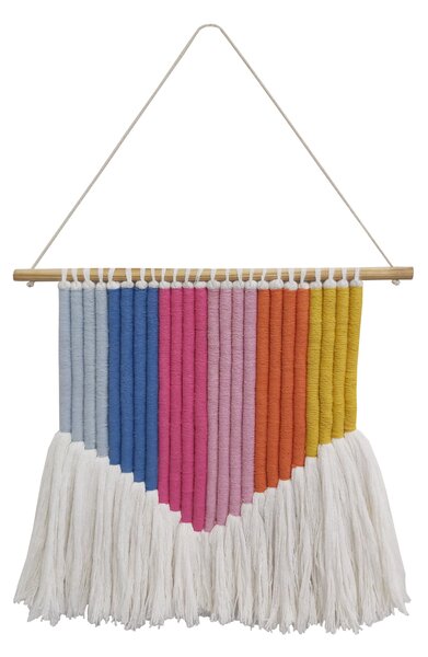 Rainbow Striped Wall Hanging MultiColoured