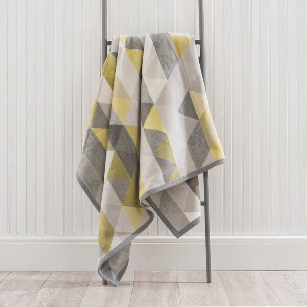 Thermosoft Geo Ochre Throw Yellow