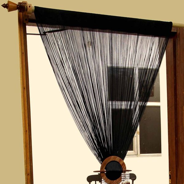 Homescapes Polyester Black String Curtain