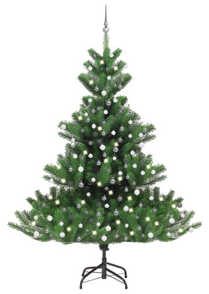 Nordmann Fir Artificial Christmas Tree LED&Ball Set Green 240cm