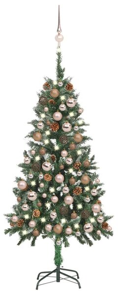 Artificial Pre-lit Christmas Tree with Ball Set&Pine Cones 150 cm