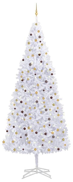 Artificial Pre-lit Christmas Tree with Ball Set 500 cm White