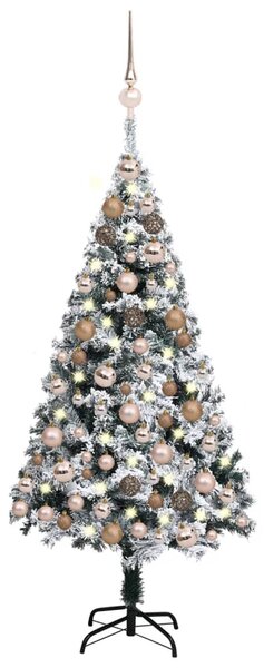 Artificial Pre-lit Christmas Tree with Ball Set LEDs Green 120 cm