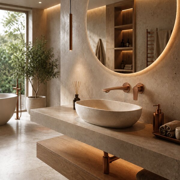 Concealed washbasin mixer REA VISION Brush Copper + BOX