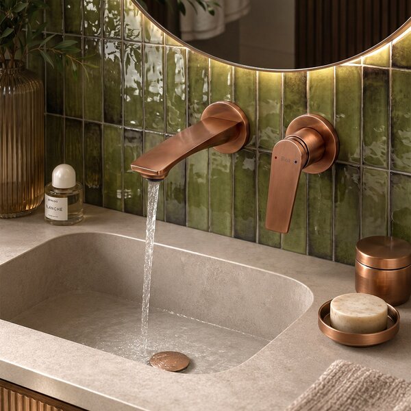 Concealed washbasin mixer REA VISION Brush Copper + BOX