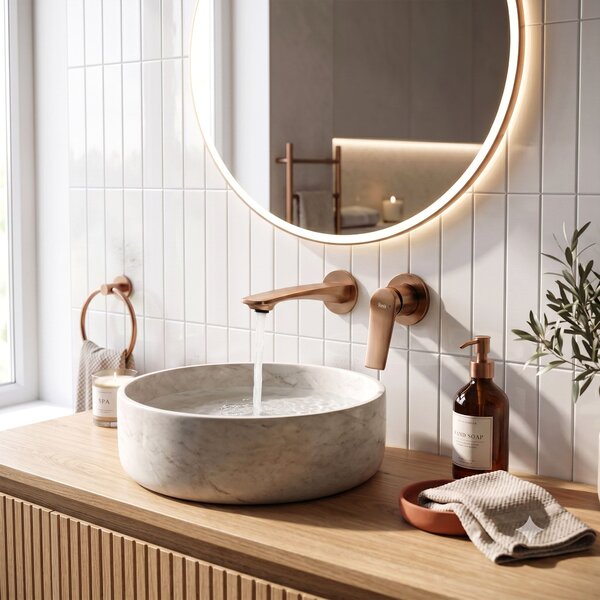 Concealed washbasin mixer REA VISION Brush Copper + BOX