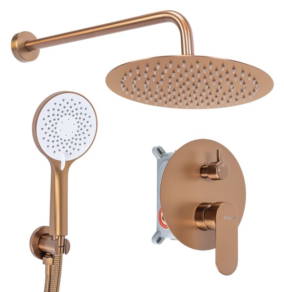 Shower system Rea Drop Brush Copper + BOX