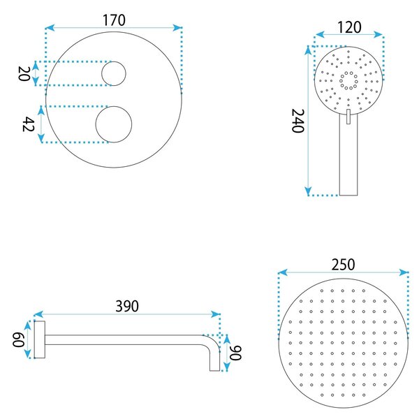 Shower system Rea Drop Titan + BOX