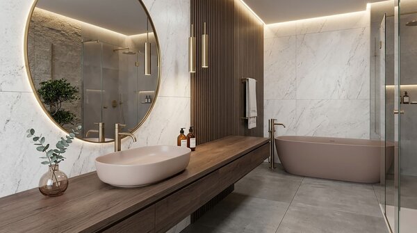 Countertop Basin Rea CLEO 61 BEIGE MATT