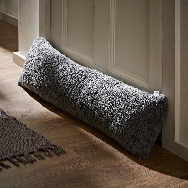 Teddy Bear Draught Excluder Grey