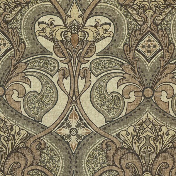 HOUSE Llewelyn-Bowen Gwendoline Printed Damask Fabric Aurelia
