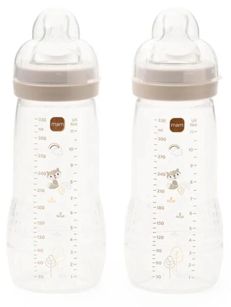 MAM Easy Active Bottle 330ml Unisex Pack of 2 Assorted