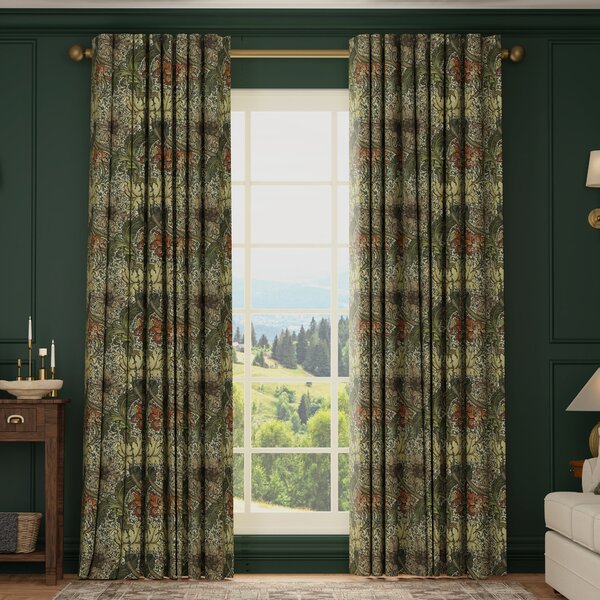 HOUSE Llewelyn-Bowen Morris Major Printed Made To Measure Curtains Emberleaf