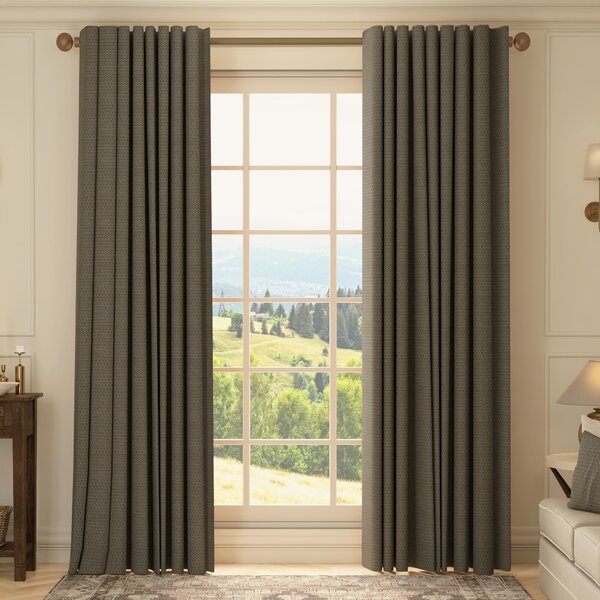HOUSE Llewelyn-Bowen Oak Leaf Made To Measure Curtains Charcoal