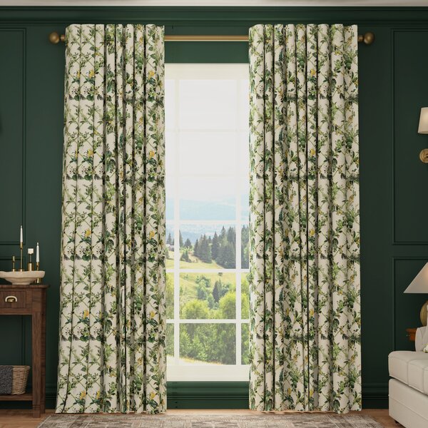 HOUSE Llewelyn-Bowen Cotswold Fantasia Printed Made To Measure Curtains Green