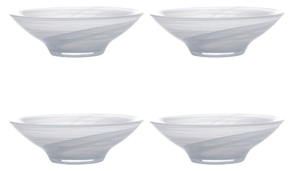 Maxwell & Williams Marblesque Set of 4 19cm White Bowls White
