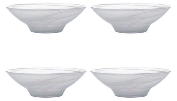 Maxwell & Williams Marblesque Set of 4 26cm White Bowls White