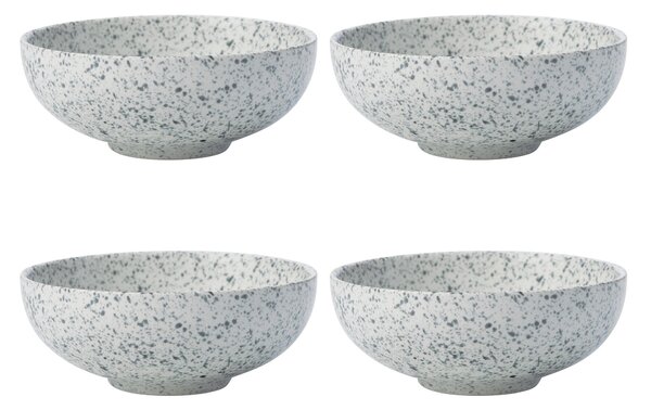 Maxwell & Williams Caviar Speckle Set of 4 15cm Coupe Bowls White