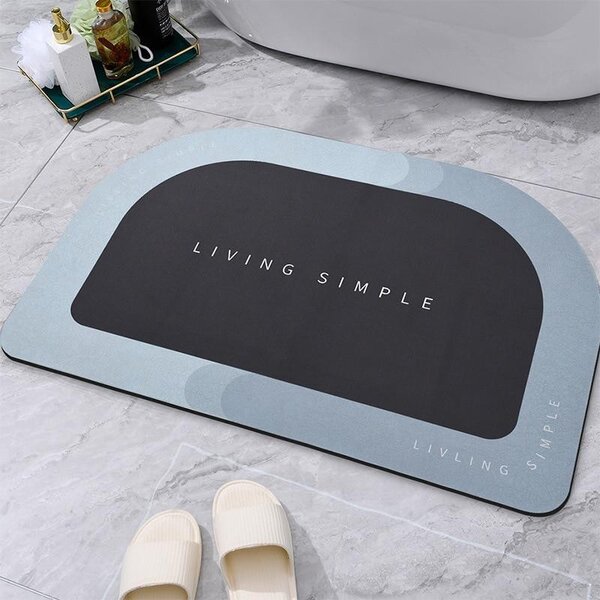 Showery® Super Non Slip Bath Mat, Semi Oval - Living Simple