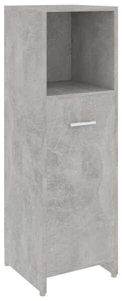 Bathroom Cabinet Concrete Grey 30x30x95 cm Engineered Wood