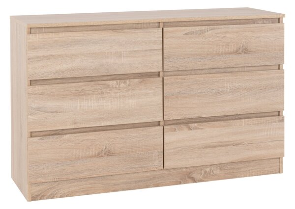 Walker 6 Drawer Chest Oak