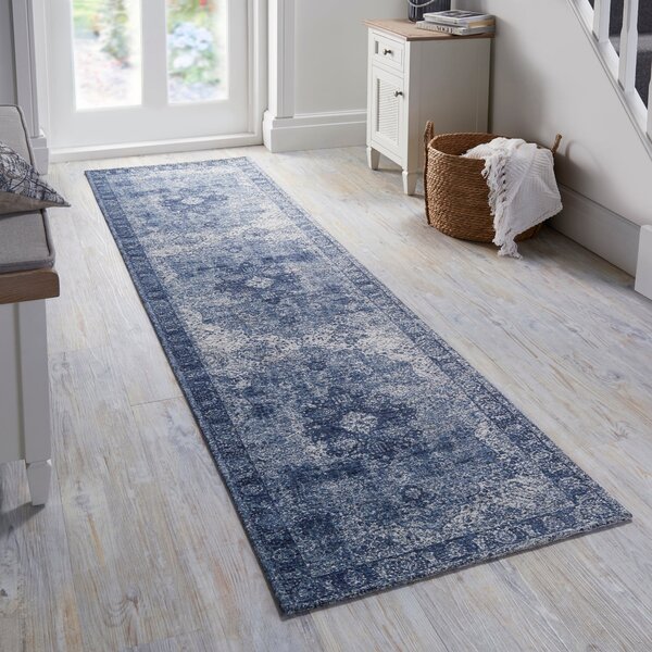 Mila Traditional Runner Blue and Grey