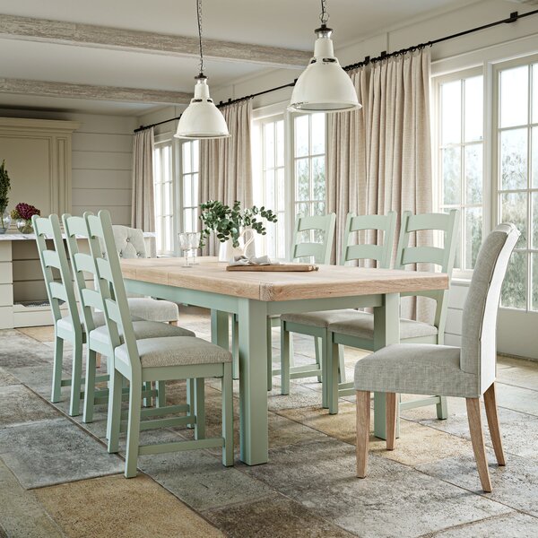 Salcombe 6-8 Seater Extendable Dining Table Green