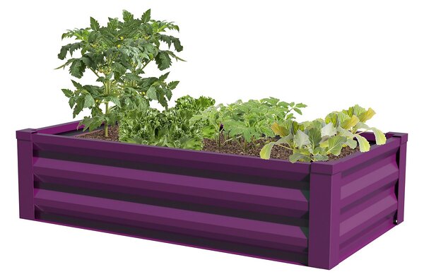 Panacea Steel Rasied Garden Planter - Purple