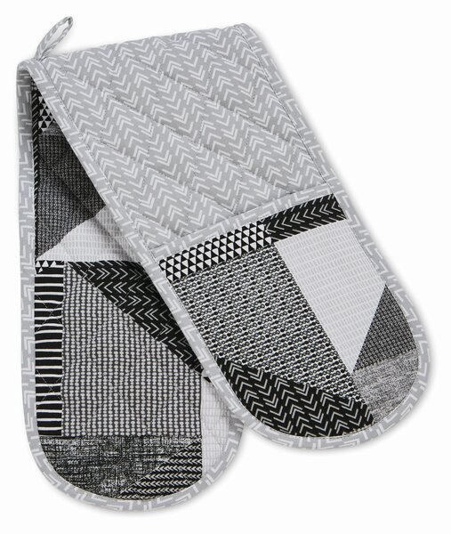 Catherine Lansfield Larsson Geo Oven Glove Grey