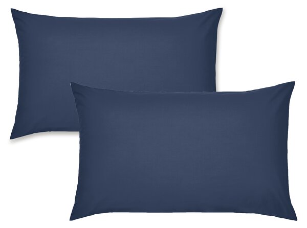 Catherine Lansfield Easy Iron Percale Weave Pillowcase Navy