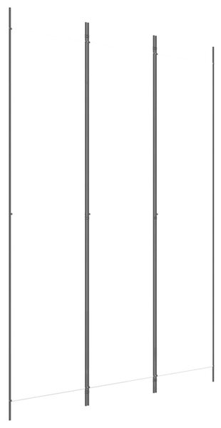 3-Panel Room Divider White 150x220 cm Fabric