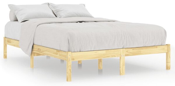 809997 Bed Frame without Mattress Solid Wood 140x190 cm