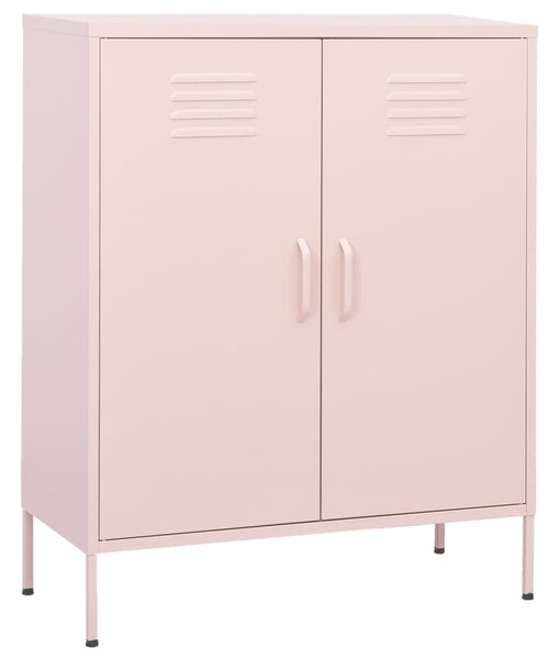 Storage Cabinet Pink 80x35x101.5 cm Steel