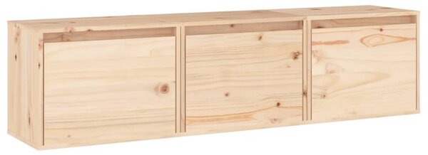 TV Cabinets 3 pcs Solid Wood Pine