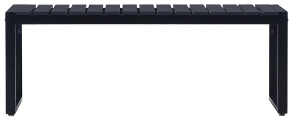 Garden Bench 120.5 cm PS Board Black