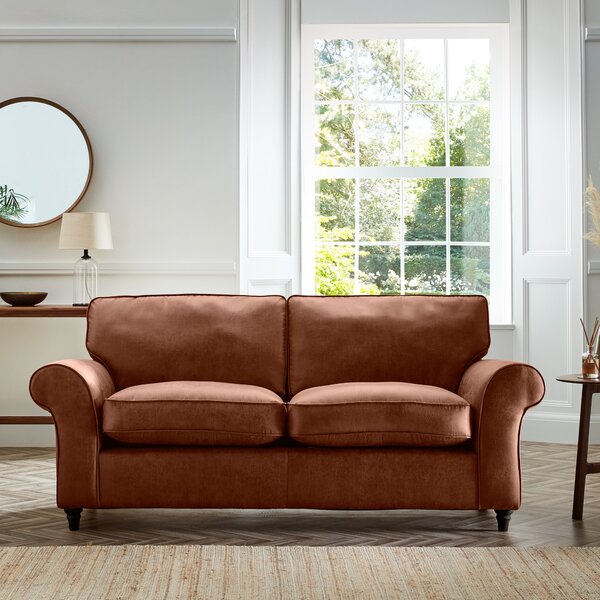 Rosa Faux Leather 3 Seater sofa Brown