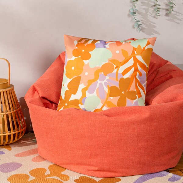Furn. Amelie Outdoor Cushion Orange/Green