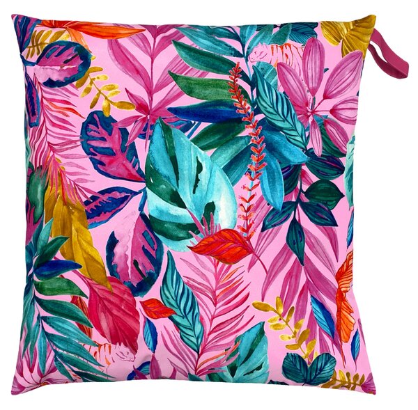 Furn. Psychedelic Jungle Outdoor Floor Cushion Pink/Green