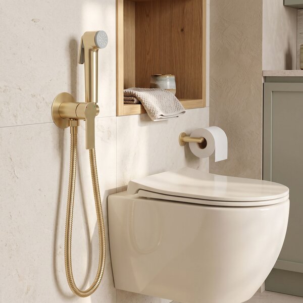 Bidet faucet Rea Argus Brush Gold