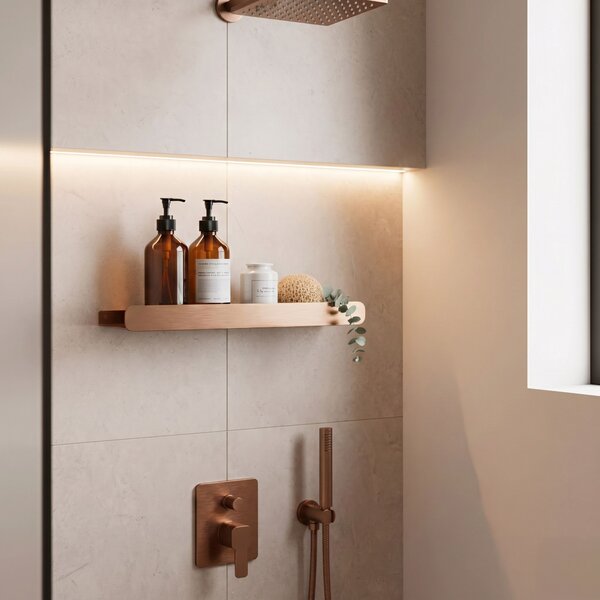 Bathroom shelf SF03 45cm copper brush